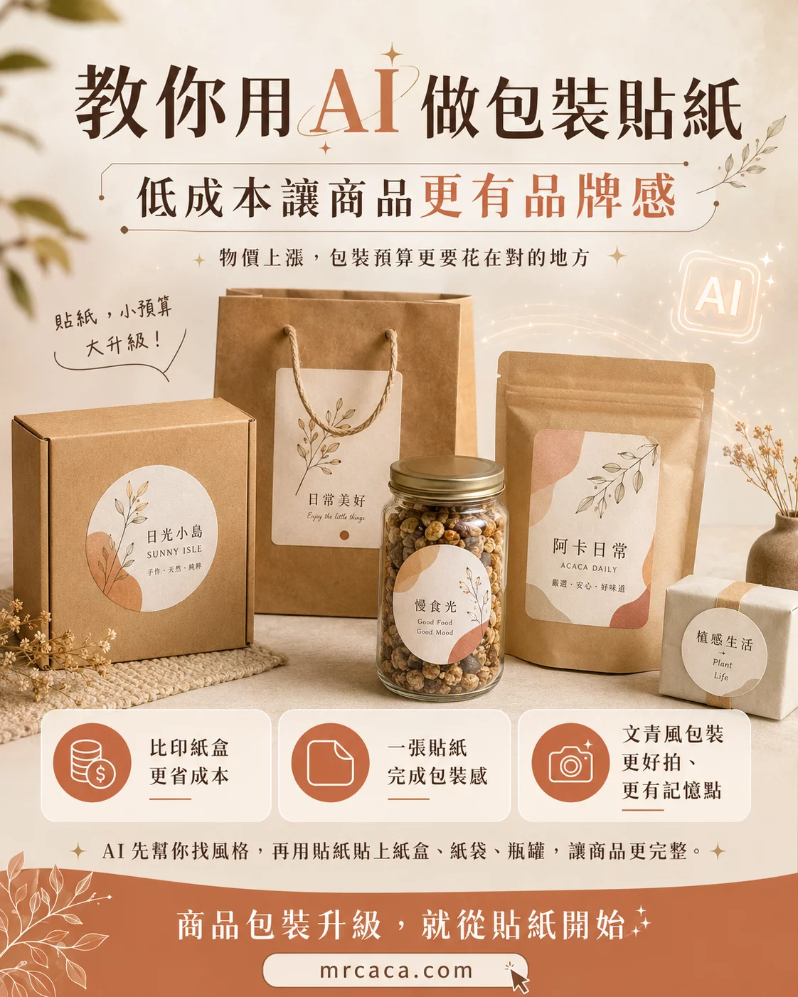 教你用 AI 做包裝貼紙 低成本讓商品更有品牌感