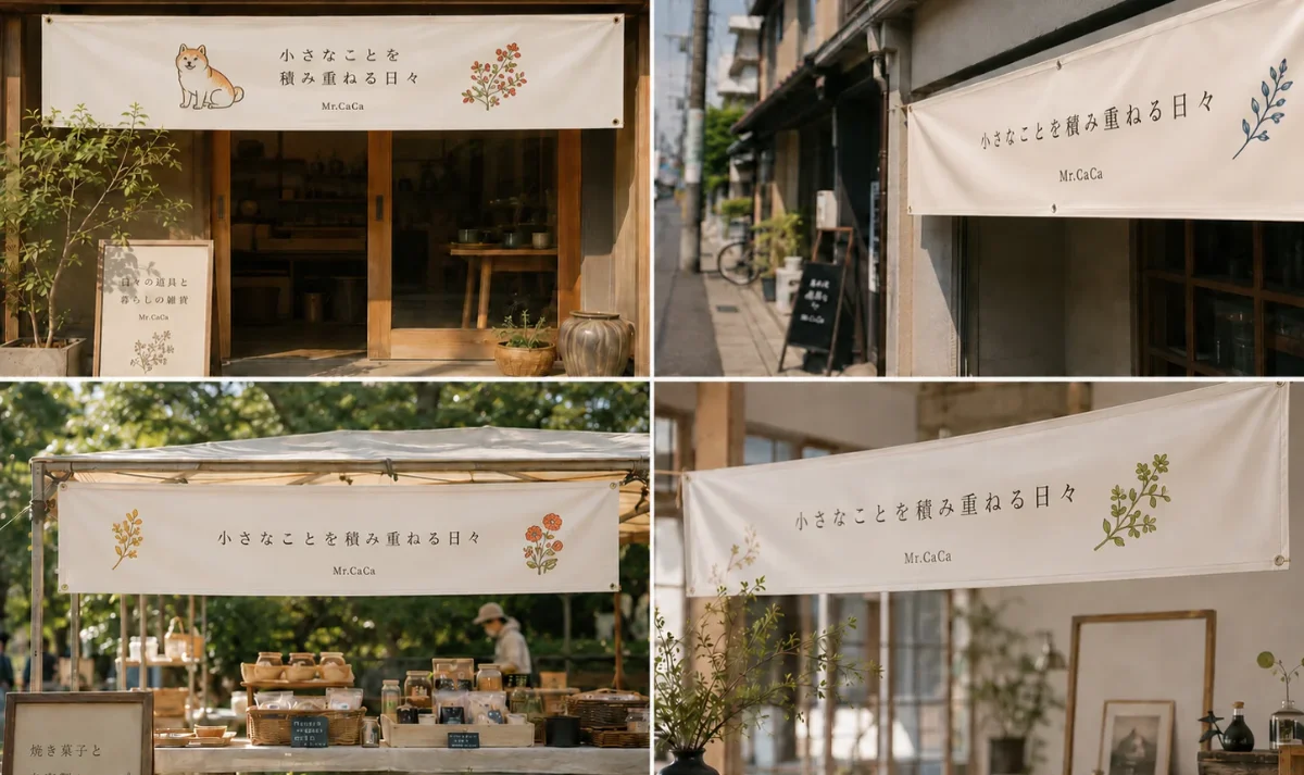 店家廣告布條實景展示